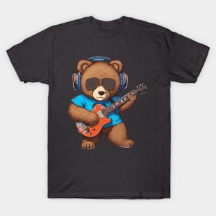 Teddy Bear Play Guitar T-Shirt